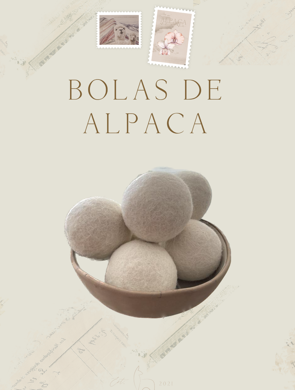 Pelotas de Alpaca para Secadora - Dryer Balls